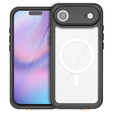 Redpepper pouzdro pro iPhone Air, vodotěsné, IP68, pro MagSafe, průhledné s černými boky