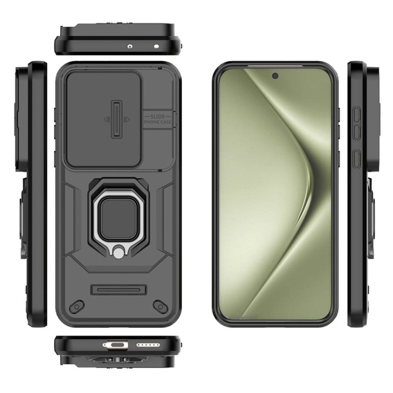 Pouzdro pro Huawei Pura 70 Ultra, KickStand Camera Lens, černé