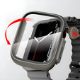2w1 Etui + Szkło Hartowane Case do Apple Watch 7 / 8 41MM, Czarne/Czerwone
