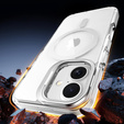 Pouzdro pro iPhone 17, pro MagSafe, se stojánkem, průhledné s šedými vložkami