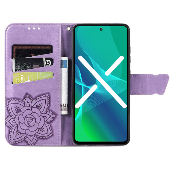 Klopové pouzdro pro Infinix Note 30 VIP, Butterfly, fialové