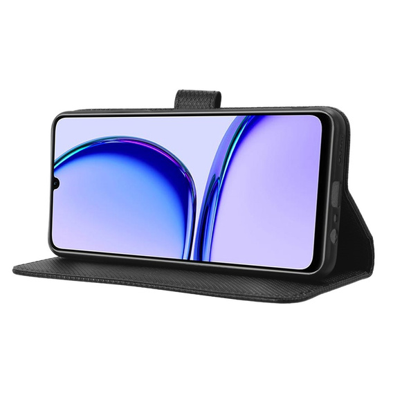Klopové pouzdro pro Realme Note 50, Wallet Smart Magnet, černé