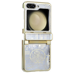 Pouzdro pro Samsung Galaxy Z Flip 5 5G, Mechanical Legend, zlaté