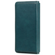 Pouzdro s klopou pro Samsung Galaxy A55 5G, 10 Card Slots Wallet, zelené