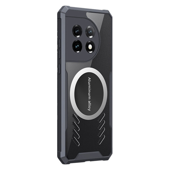 Pouzdro pro OnePlus 11 5G, s magnetickou fólií, transparentní / černé