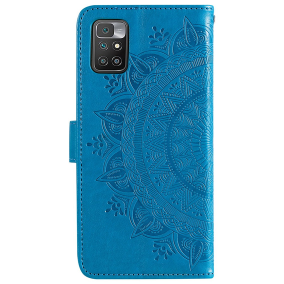 Klopové pouzdro pro Xiaomi Redmi 10, Mandala, modré