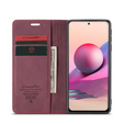 Pouzdro CASEME pro Xiaomi Redmi Note 10 / 10S, Leather Wallet Case, kaštanové