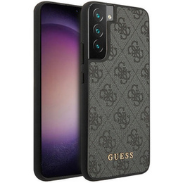 Pouzdro GUESS pro Samsung Galaxy S23 4G Metal Gold Logo, šedé