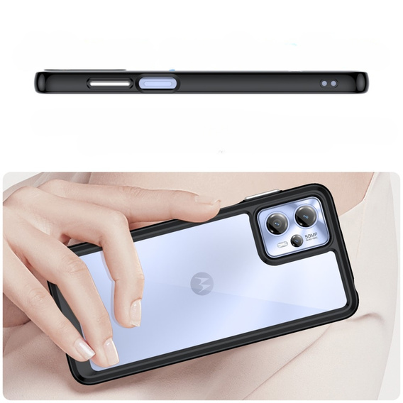Pouzdro pro Motorola Moto G13 / G23, Fusion Hybrid, transparentní / černé