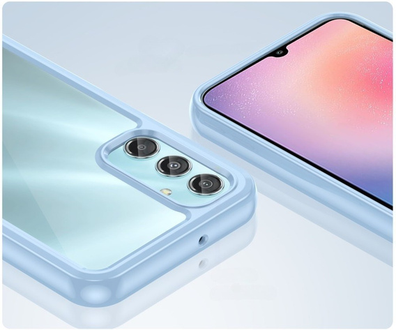 Pouzdro pro Samsung Galaxy A25 5G, Fusion Hybrid, transparentní / modré + 9H sklo 