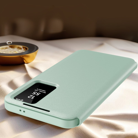 Flipové pouzdro pro Samsung Galaxy S25 Edge, Smart View Wallet, zelené