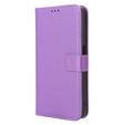 Klopové pouzdro pro Realme Note 50, Wallet Smart Magnet, fialové