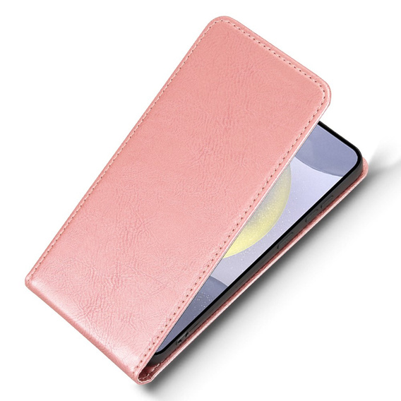 Klopové pouzdro pro Samsung Galaxy S25, Flip, růžové