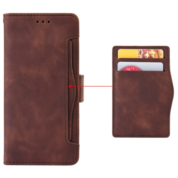 Klopové pouzdro pro Samsung Galaxy A16, Card Slot, hnědé