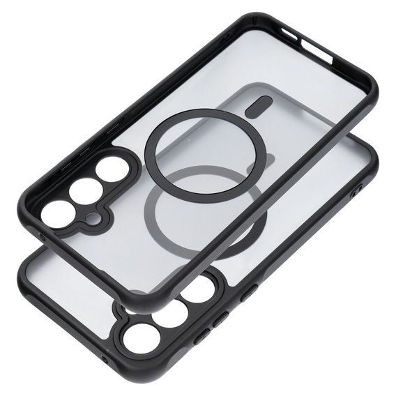 Pouzdro pro Samsung Galaxy A15, pro MagSafe, ERBORD Matt Case, černý + sklo na displej