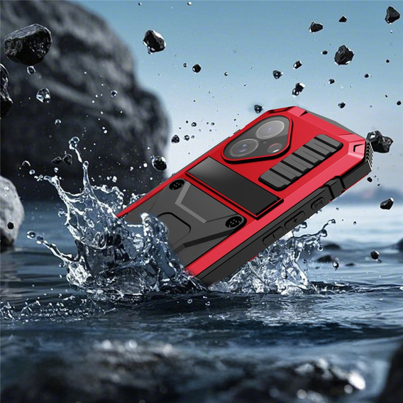 Pouzdro R-JUST s podstavcem a integrovaným sklem pro iPhone 17