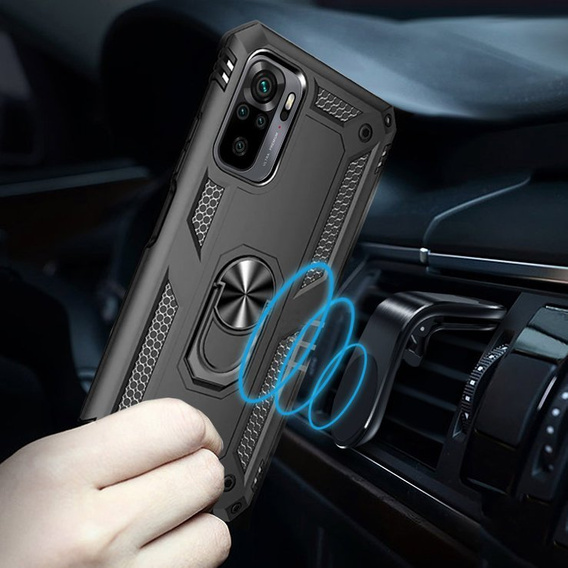 Pancéřové pouzdro pro Xiaomi Redmi Note 10/10S, Nox Case Ring, černé