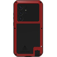 Pouzdro Love Mei pro Samsung Galaxy S25 Ultra, armored with glass, červené