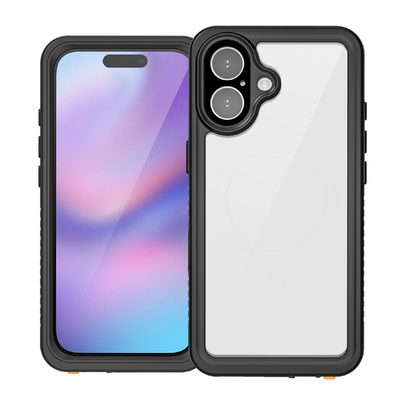 Pouzdro pro iPhone 17, vodotěsné IP68 Redpepper, černé