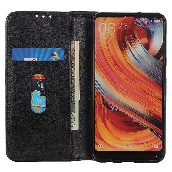 Flipové pouzdro pro OnePlus 13, Split Leather, černé