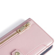 Klopové pouzdro pro Motorola Moto G04 / G24 / G24 Power, Wallet Zipper Pocket, růžové