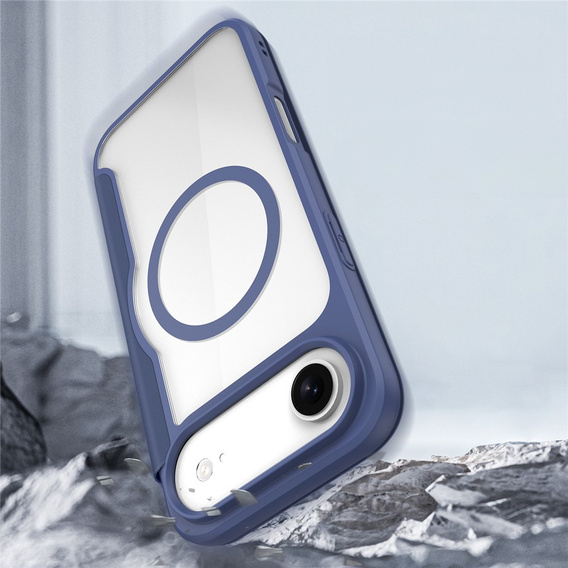Pouzdro Dux Ducis pro iPhone Air, Skin X Pro, s klopou, pro MagSafe, tmavě modré