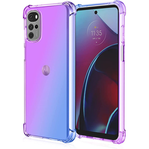 Pouzdro pro Motorola Moto G22, Gradient Dropproof, Fialová / modrá