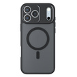 Matné pouzdro pro iPhone 17 Pro Max, pro Magsafe, matně černé