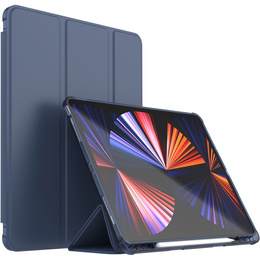 Pouzdro pro iPad Pro 12.9" 2022/2021/2020 (6/5/4 gen.), Smart Pencil, se slotem na stylus, námořnicky modré