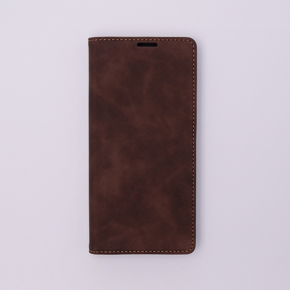 Pouzdro pro Xiaomi Redmi 12C, ERBORD Vintage peněženka s klopou, káva