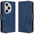 Klopové pouzdro pro Honor 400 Pro 5G, Card Slot, námořnicky modré