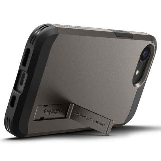 Pouzdro Spigen pro iPhone 16E, Tough Armor Mag MagSafe, šedé + 9H tvrzené sklo