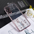Pouzdro pro Oppo Reno8 T 4G, Glitter Flower, růžové rose gold
