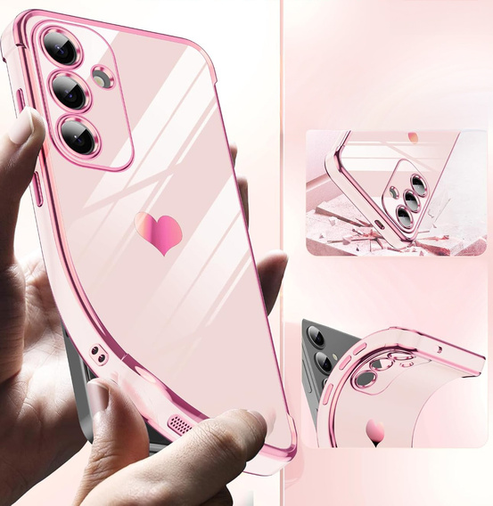 Pouzdro pro Samsung Galaxy S25 FE, Electro heart, růžové rose gold