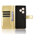 Klopové pouzdro pro Realme GT 6 / 6T, Crazy Horse Wallet, zlaté