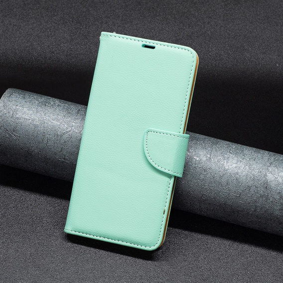 Klopové pouzdro pro Samsung Galaxy A34 5G, Wallet Litchi Magnet, zelené