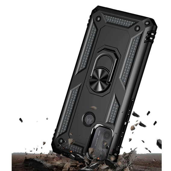 Pancéřové pouzdro pro Motorola Moto G50, Nox Case Ring, černé