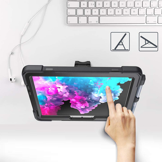 Ochranné pouzdro ve tvaru X pro Microsoft Surface Go/Go 2/Go 3/Go 4, černé