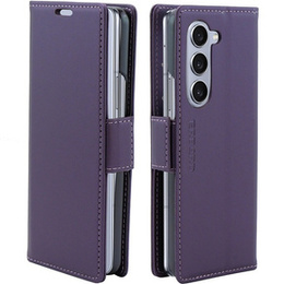 Pouzdro pro Samsung Galaxy Z Fold 5 5G, ERBORD Glossy Litchi, flipová peněženka, fialové