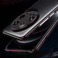 Pouzdro pro Xiaomi 14 Ultra, Armor Bumper, s krytem objektivu, černá / červená
