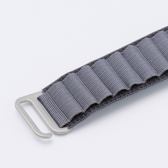 Nylonový řemínek pro Apple Watch 1/2/3/4/5/6/7/8/SE/ULTRA 42/44/45/49 mm, šedý