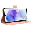 Klopové pouzdro pro Samsung Galaxy A35 5G, Card Slot, růžové