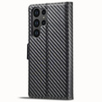 Flipové pouzdro pro Samsung Galaxy S25 Ultra, Carbon LC.IMEEKE, černé