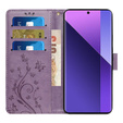 Klopové pouzdro pro Xiaomi Redmi Note 13 Pro+, Butterfly, fialové