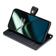 Klopové pouzdro pro OnePlus 12 5G, Wallet Zipper Pocket, černé