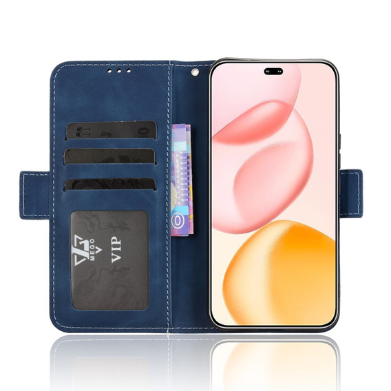 Klopové pouzdro pro Honor 400 Pro 5G, Card Slot, námořnicky modré