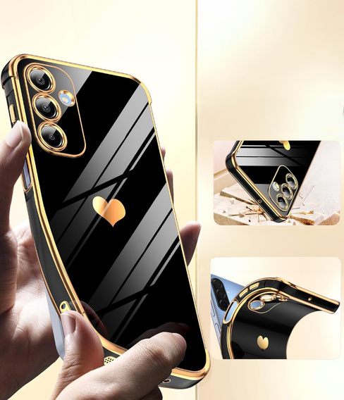 Pouzdro pro Samsung Galaxy A36, Electro heart, černé + sklo 9H