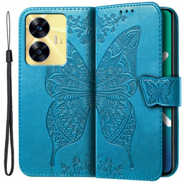 Klopové pouzdro pro Realme C55, Butterfly, modré