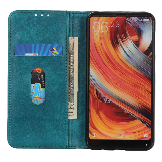 Pouzdro pro Xiaomi 14 Ultra, Wallet Litchi Leather, zelené