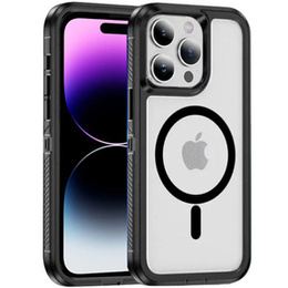 Pouzdro s rámečkem pro iPhone 14 Pro Max, pro MagSafe, transparentní / černé